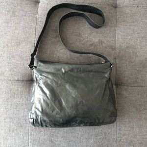 Rugby leather messenger black purse